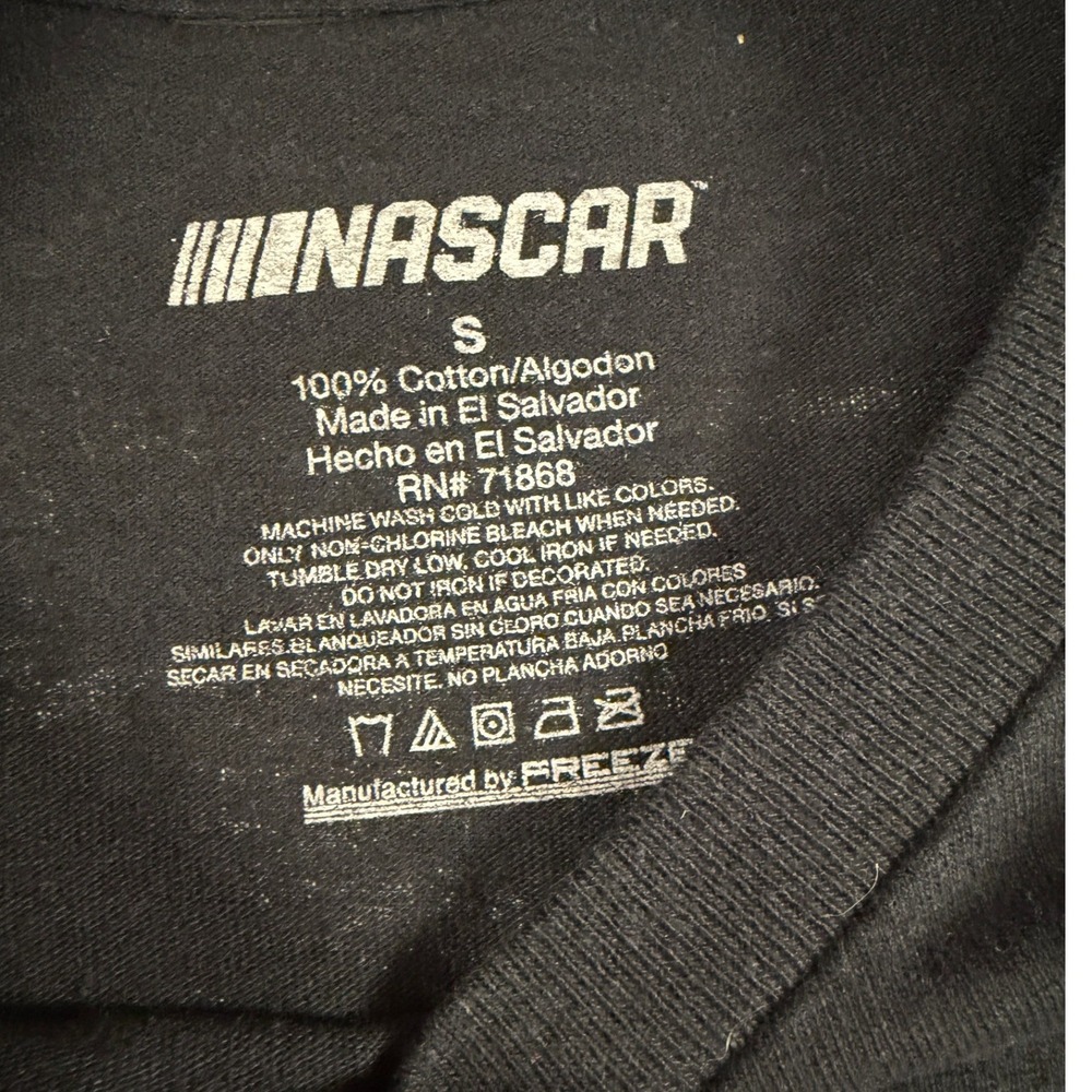 NASCAR Racing Graphic T-Shirt Mens Small Black Short Sleeve Race Car Tee Freeze - Picture 2 of 5